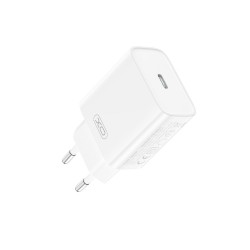 Зарядно устройство адаптер 20W USB-C, XO CE15 PD, 220V Fast charging, Бял