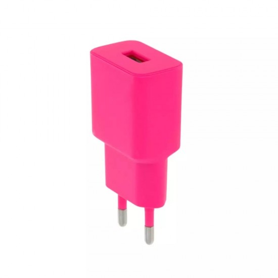 Зарядно устройство Setty Barbie Style с USB изход 220V, 2.4A, Цикламен от Fonax.bg