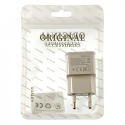 Зарядно устройство адаптер USB, HQ 220V, Бял/Черен