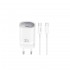 Зарядно устройство комплект XO CE20 PD 30W 1x USB-C +  кабел USB-C - USB-C, Бяло