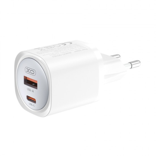 Зарядно устройство комплект XO CE21 PD 30W 1x Type C 1x USB + Type C - Type C кабел, Бяло от Fonax.bg