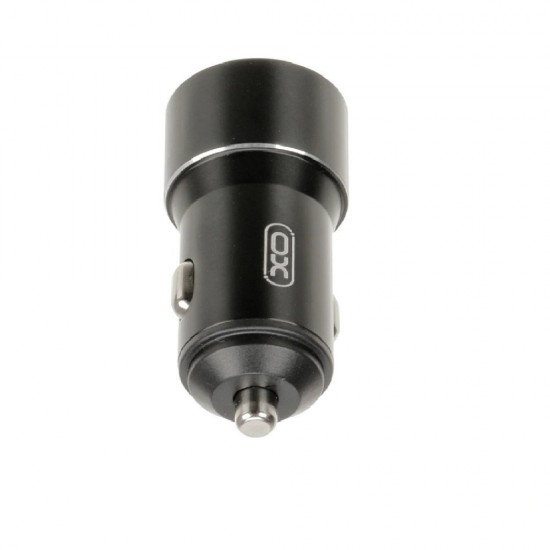 Зарядно устройство за кола адаптер XO CC30 с 2 USB изхода, Метален, 12V, 2.4A, Черен от Fonax.bg