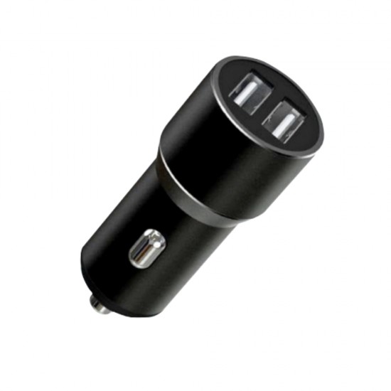 Зарядно устройство за кола адаптер XO CC30 с 2 USB изхода, Метален, 12V, 2.4A, Черен от Fonax.bg