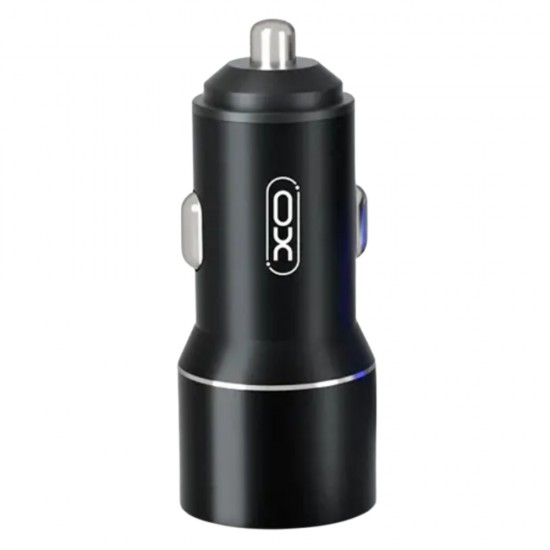 Зарядно устройство за кола адаптер XO CC30 с 2 USB изхода, Метален, 12V, 2.4A, Черен от Fonax.bg