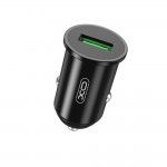 Зарядно устройство за кола адаптер XO CC35 с USB-A изход QC 3.0, 12V, 18W, Черен