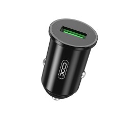 Зарядно устройство за кола адаптер XO CC35 с USB-A изход QC 3.0, 12V, 18W, Черен