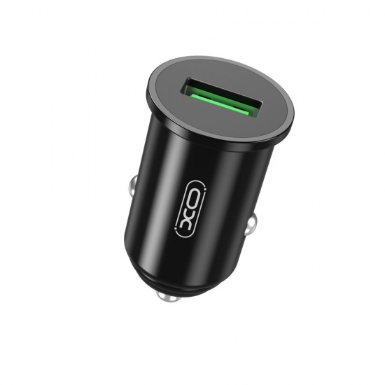 Зарядно устройство за кола адаптер XO CC35 с USB изход QC 3.0, 12V, 18W, Черен от Fonax.bg