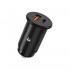 Зарядно устройство за кола адаптер XO CC38 с USB-A и USB-C изход QC 3.0, Метален, 12V, 20W, Черен