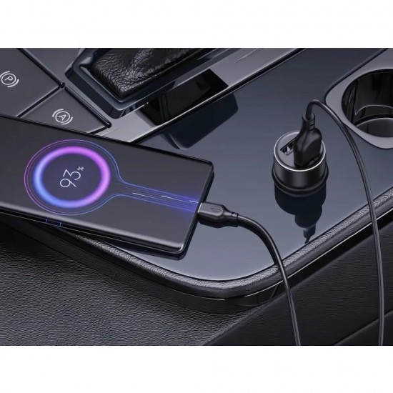 Зарядно устройство за кола адаптер XO CC53 12W с 2 USB изхода, Черен от Fonax.bg