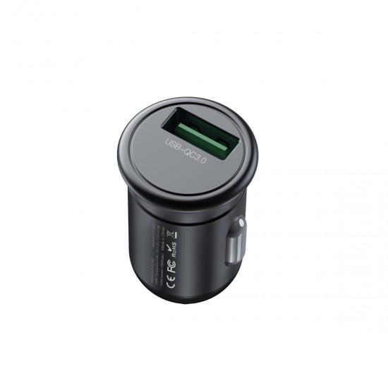 Зарядно устройство за кола комплект XO CC46 с USB изход QC 3.0, С кабел Type C-USB, 12V, 18W, 3A, Графит от Fonax.bg
