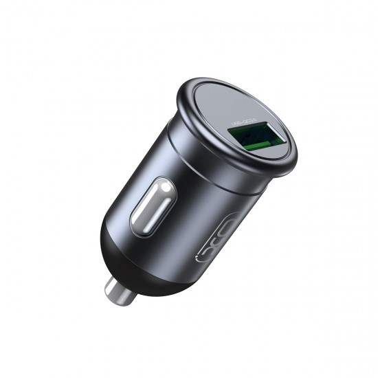 Зарядно устройство за кола комплект XO CC46 с USB изход QC 3.0, С кабел Type C-USB, 12V, 18W, 3A, Графит от Fonax.bg